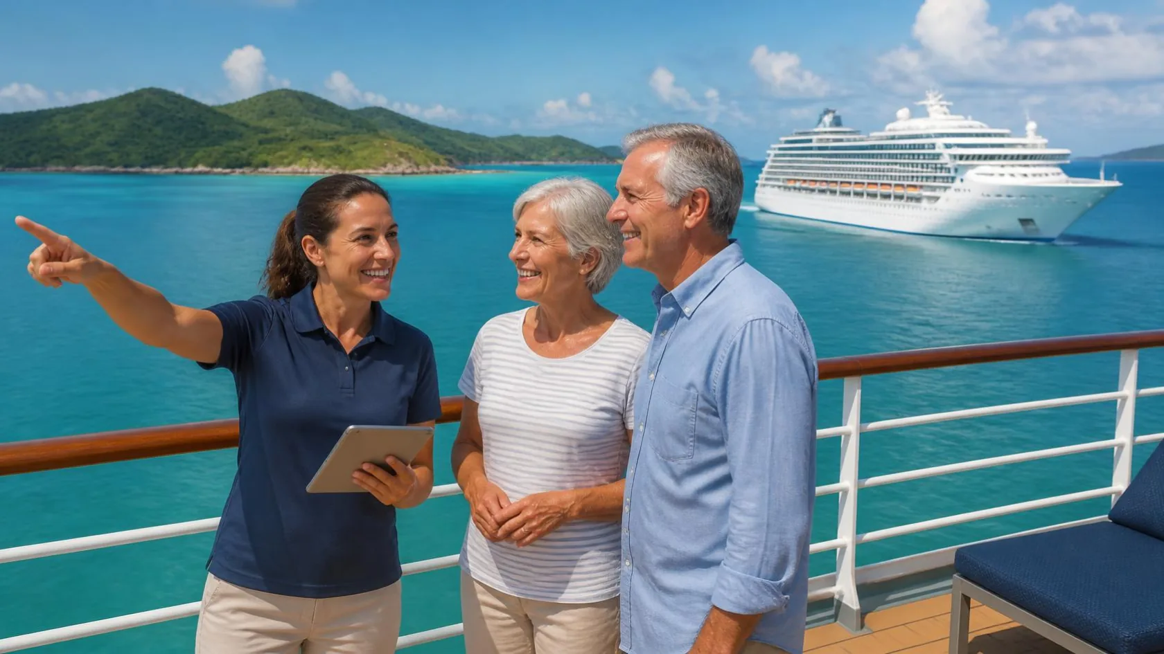 Cruise Farefinder travel advisor helping a couple plan their cruise